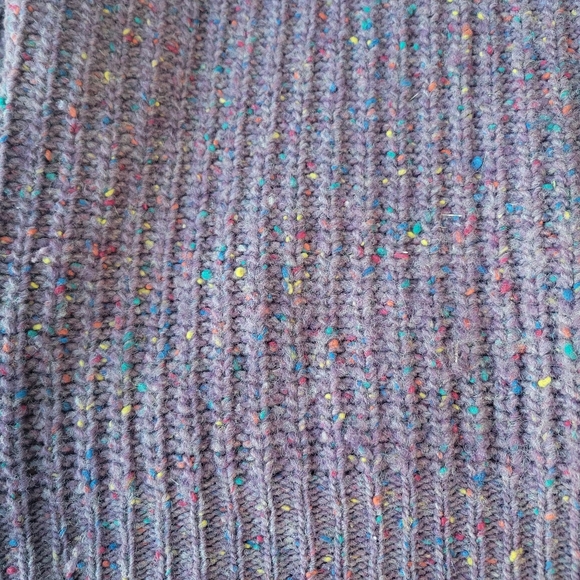 Woolrich Vintage Wool Speckled Purple Knit Crewneck Pullover Sweater Womens LRG - Picture 4 of 5